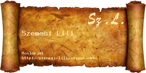 Szemesi Lili névjegykártya